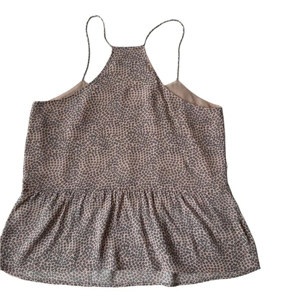 Ann Taylor Loft Women's Polka Dot Top Blush Pink/Beige Size SP - Picture 4 of 9